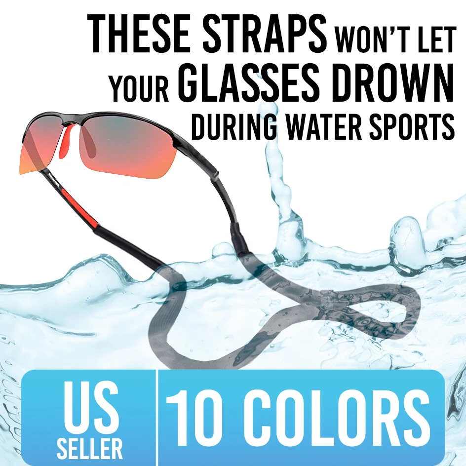 Floating Sunglass Strap Adjustable Eyewear Retainer Glasses Straps Neck Cord
