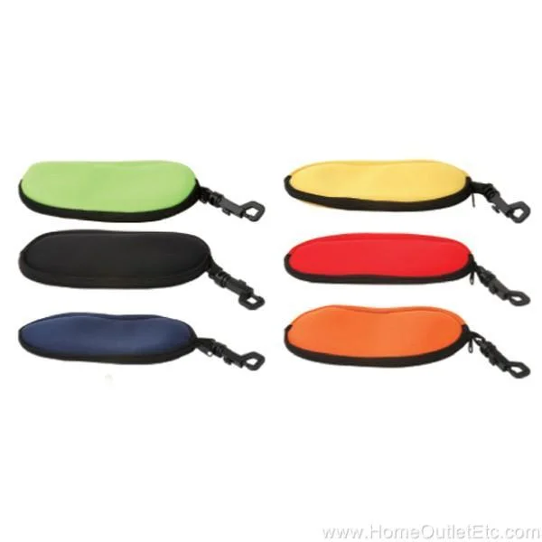 Floating Zipper Neoprene Pouch w/Clip Hook Sunglass/Eyeglass Soft Case Sunnies
