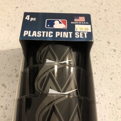 Florida Marlins set of 4 Plastic Pint Glasses new BPA FREE 4