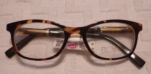 Flower FLR6003 281 Womens Tokyo Tortoise Full Rim Rectangle Frames 50-19-140 NWT