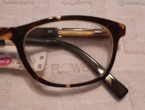 Flower FLR6003 281 Womens Tokyo Tortoise Full Rim Rectangle Frames 50-19-140 NWT 2