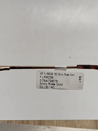 FLOWER FLR6039 Paula Rose Gold Full Rim Round Eyeglasses 52-18-140mm for women 2