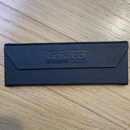 Folding Magnetic Triangle Eyeglass Case Kirkland Signature Costco Optical Brown
