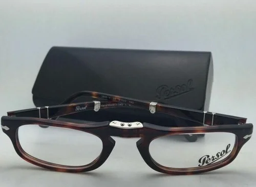 Folding PERSOL Rx-able Eyeglasses 2886-V 24 51-22 Havana Tortoise Frames w/Case 2