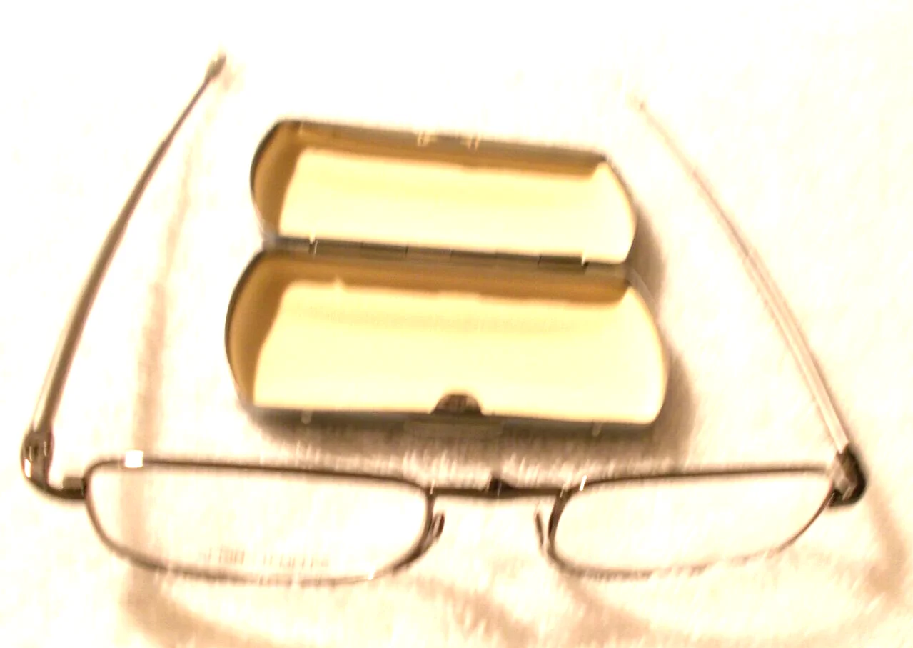 Folding Reading Glasses/Silver Case Telescopic Arms & Spring Hinge +1.75 2