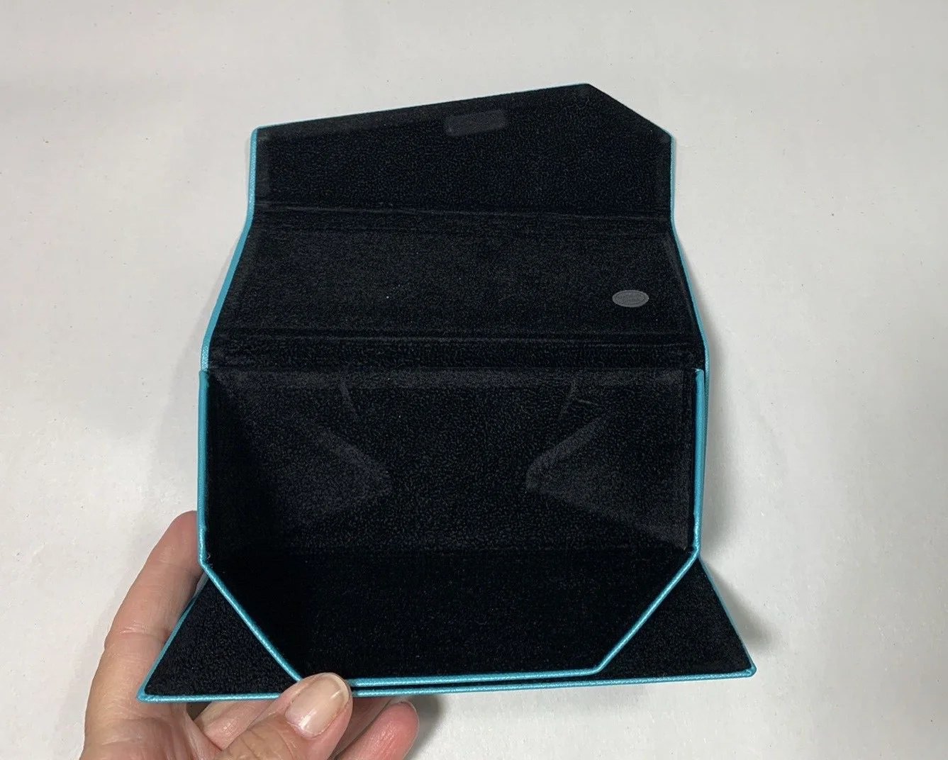 Folds Flat ZENNI Turquoise Eyeglasses Case 3