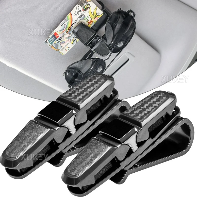 For Car Glasses Sunglasses Eyeglass Ticket Card Auto Sun Visor Clip Holder 2Pack