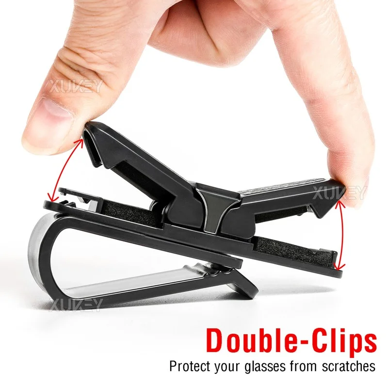 For Car Glasses Sunglasses Eyeglass Ticket Card Auto Sun Visor Clip Holder 2Pack 3