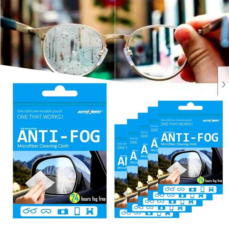For Glasses Mask Lens Wipe Anti-Fog Cloth Eyeglass Cleaner Spray Goggle Helmet