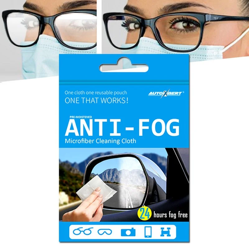 For Glasses Mask Lens Wipe Anti-Fog Cloth Eyeglass Cleaner Spray Goggle Helmet 2