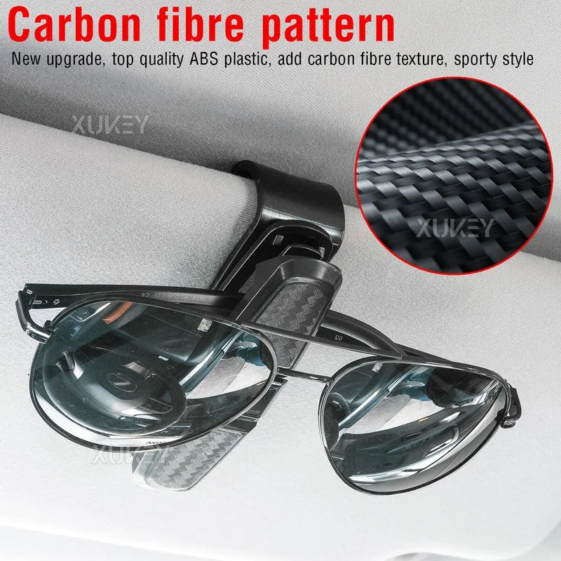 For Glasses Sunglasses Eyeglass Ticket Card 2PACK Car Auto Sun Visor Clip Holder 2