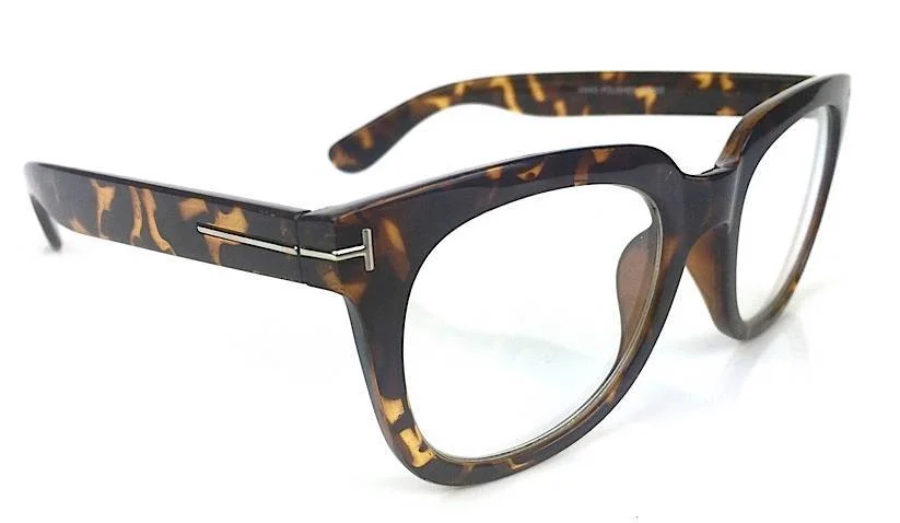 Ford Style Square Rectangular Large Thick Frame Clear Lenses Eyeglasses Glasses 3