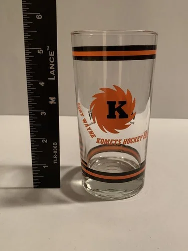 Fort Wayne Komets Turner Cup Champs Drinking Glass WOWO Radio