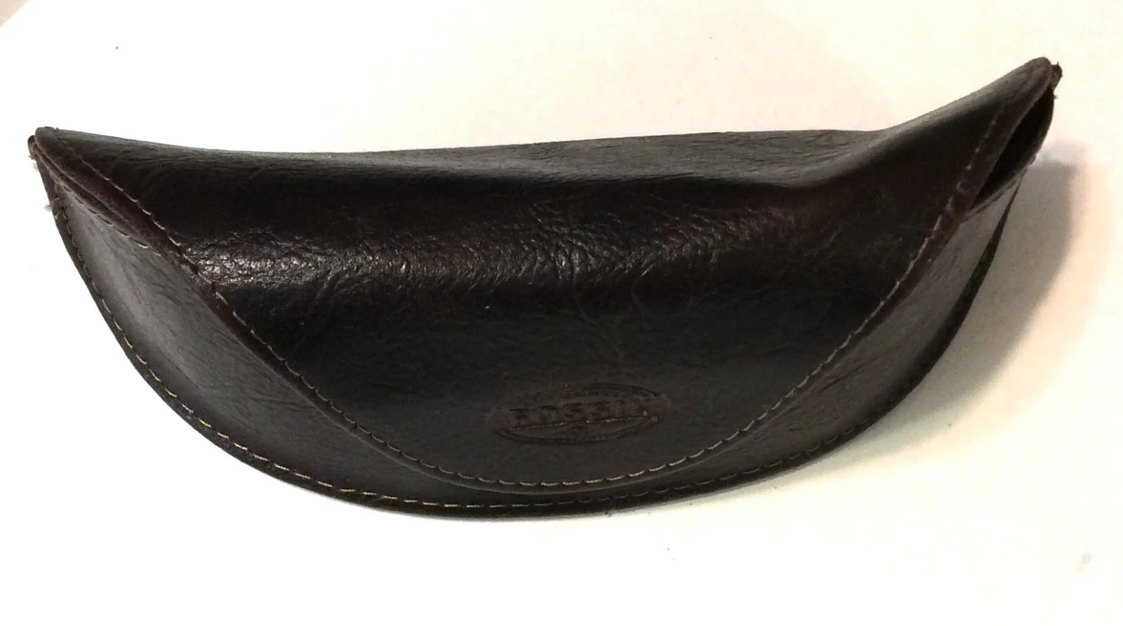 Fossil Brown Leather Eyeglass Case with Magnetic Closure on Front Flap 3