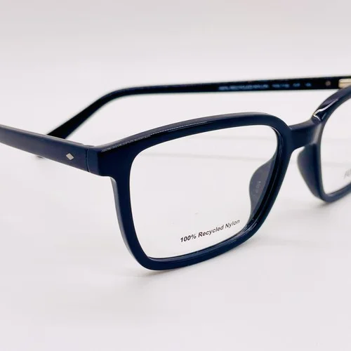 Fossil FOS7130 Eyeglasses Navy Blue Rectangle 53mm New Authentic Recycled Nylon 2