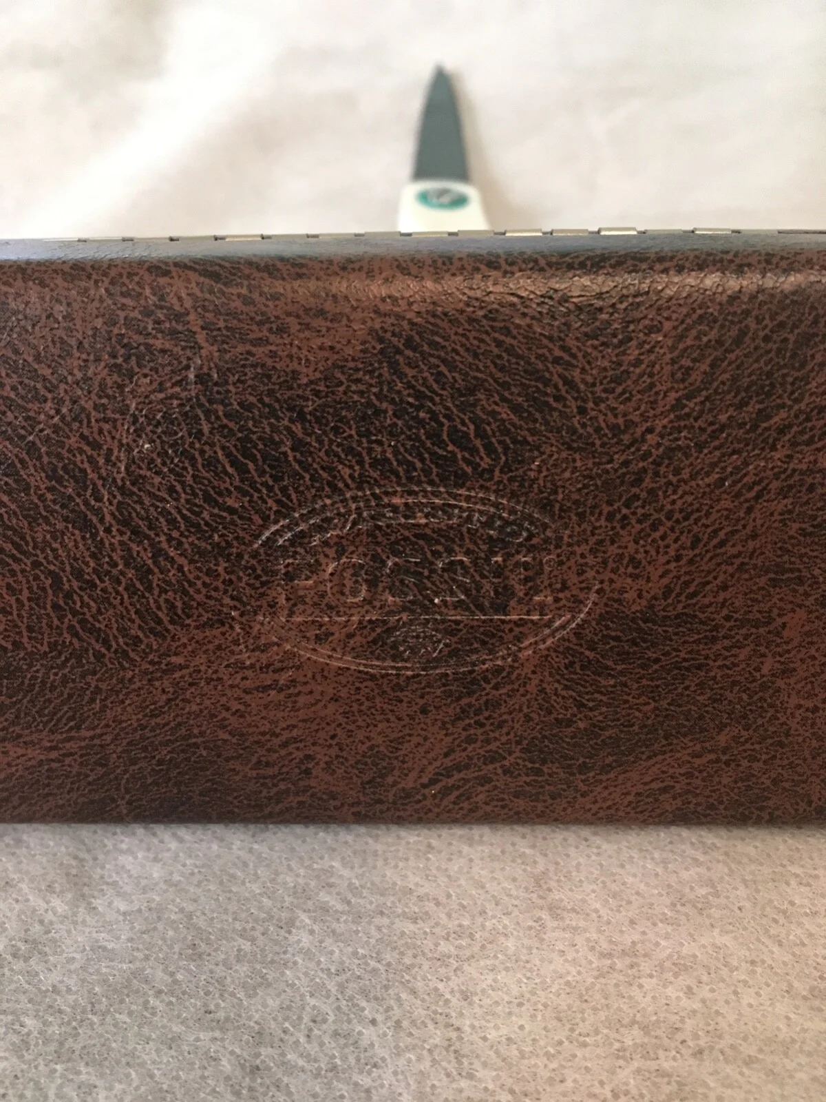 Fossil Hard Eyeglass Case Storage Travel Sunglasses Holder Brown 2