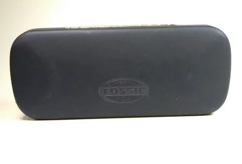 Fossil Hard Eyeglasses Case Blue Felt Lining Rectangular Glasses Holder. 4