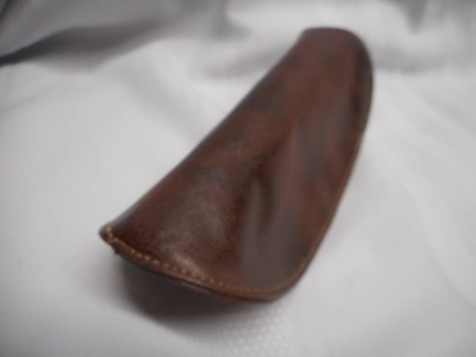 Fossil Sunglass Eyeglass Case Brown Magnetic Closure Semi Hard 2