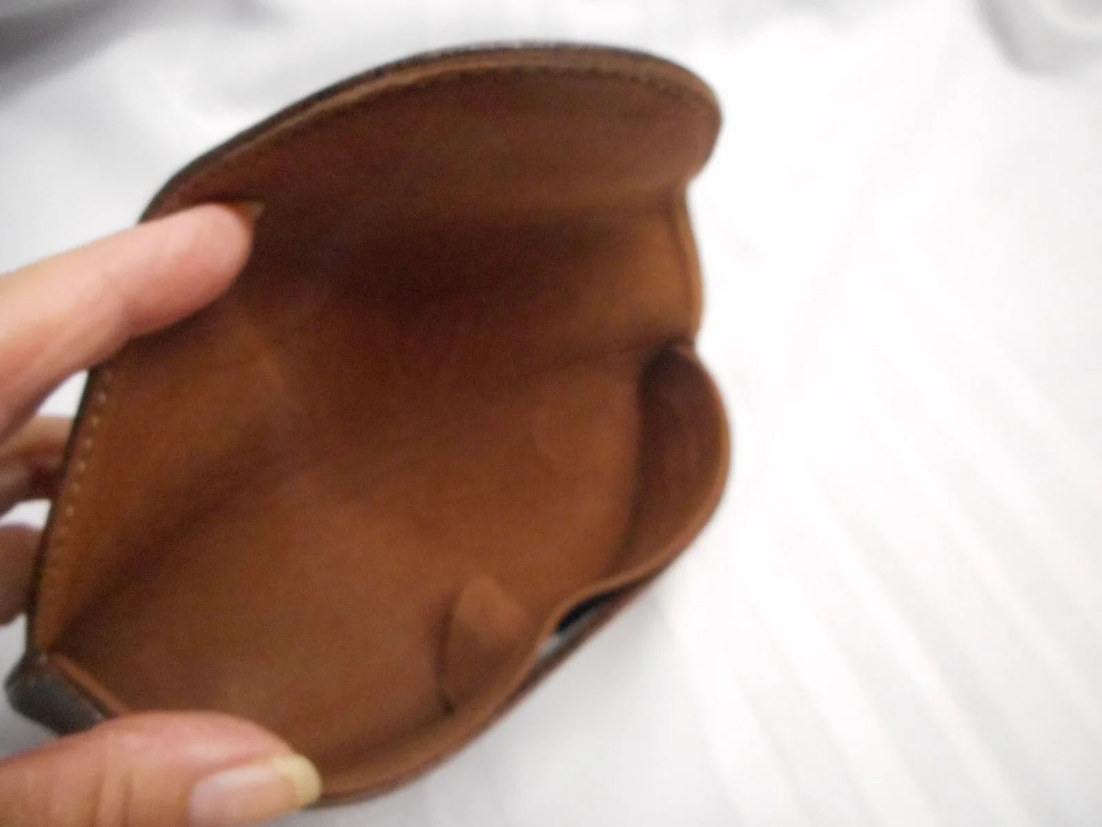 Fossil Sunglass Eyeglass Case Brown Magnetic Closure Semi Hard 3