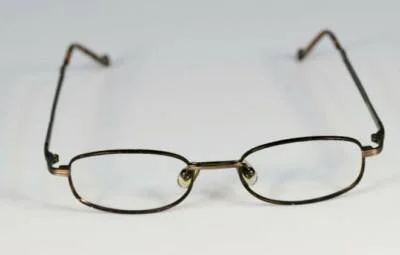 Fossil TRIMLINE Tortoise Shell Brown Metal Eyeglass Frames Designer Rx Eyewear