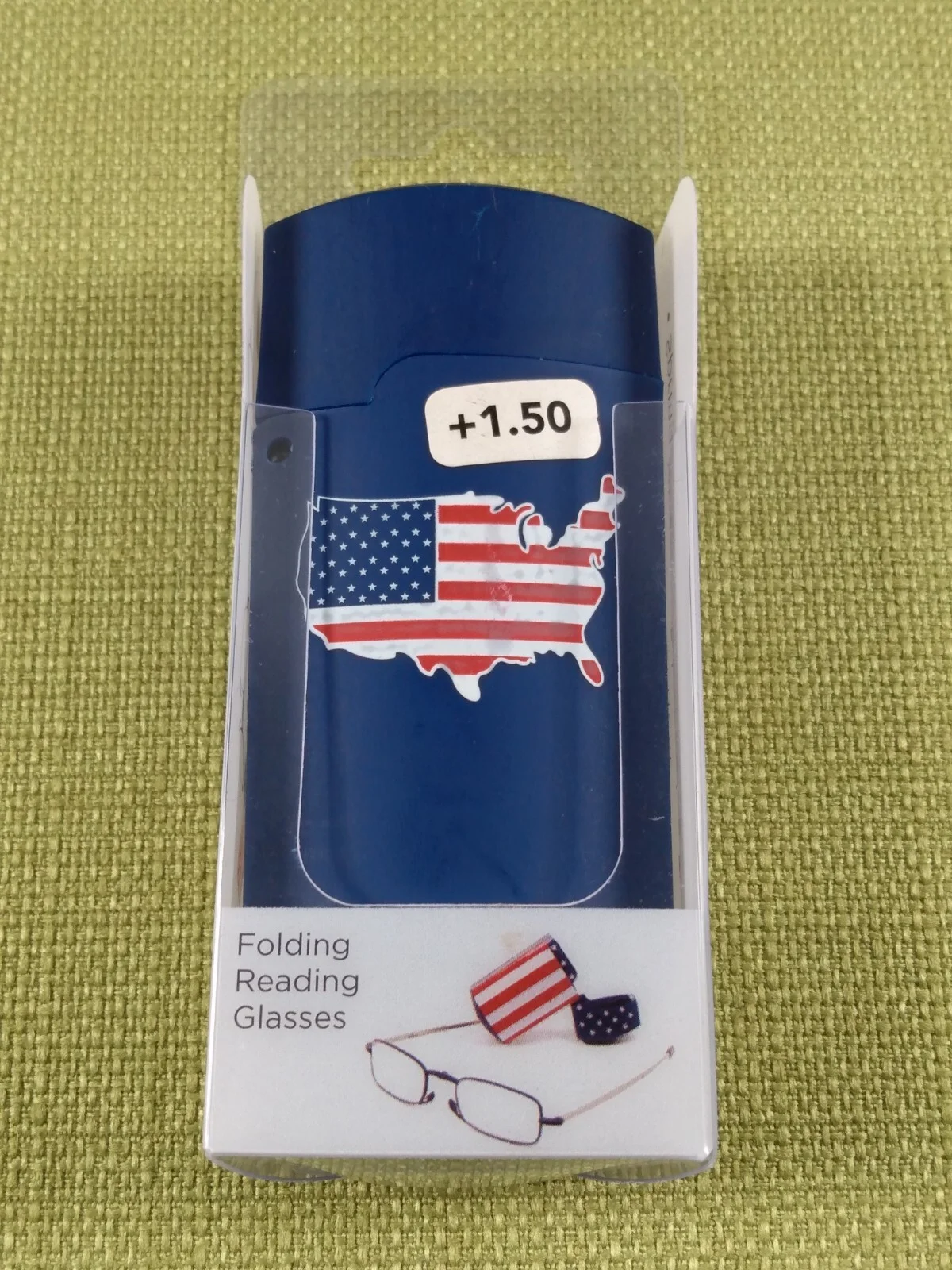Foster Grant Folding Reading Glasses Gideon (BLUE-USA) Pick Strength +++ 3