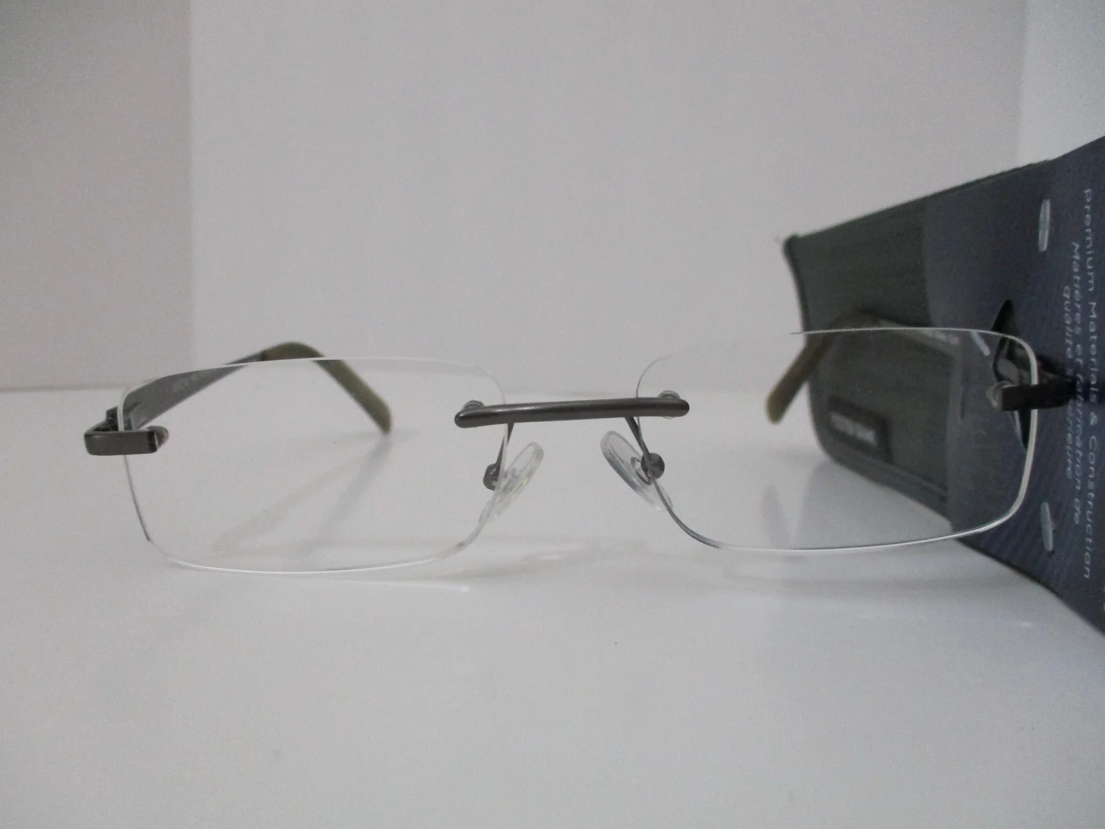 Foster Grant Magnivision Blake Silver Men Rimless Reading Glasses 1.0 1.25 1.5 2