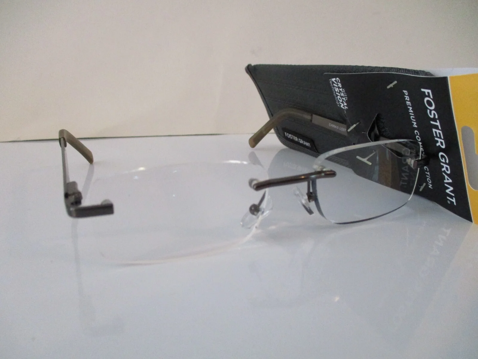 Foster Grant Magnivision Blake Silver Men Rimless Reading Glasses 1.0 1.25 1.5 4