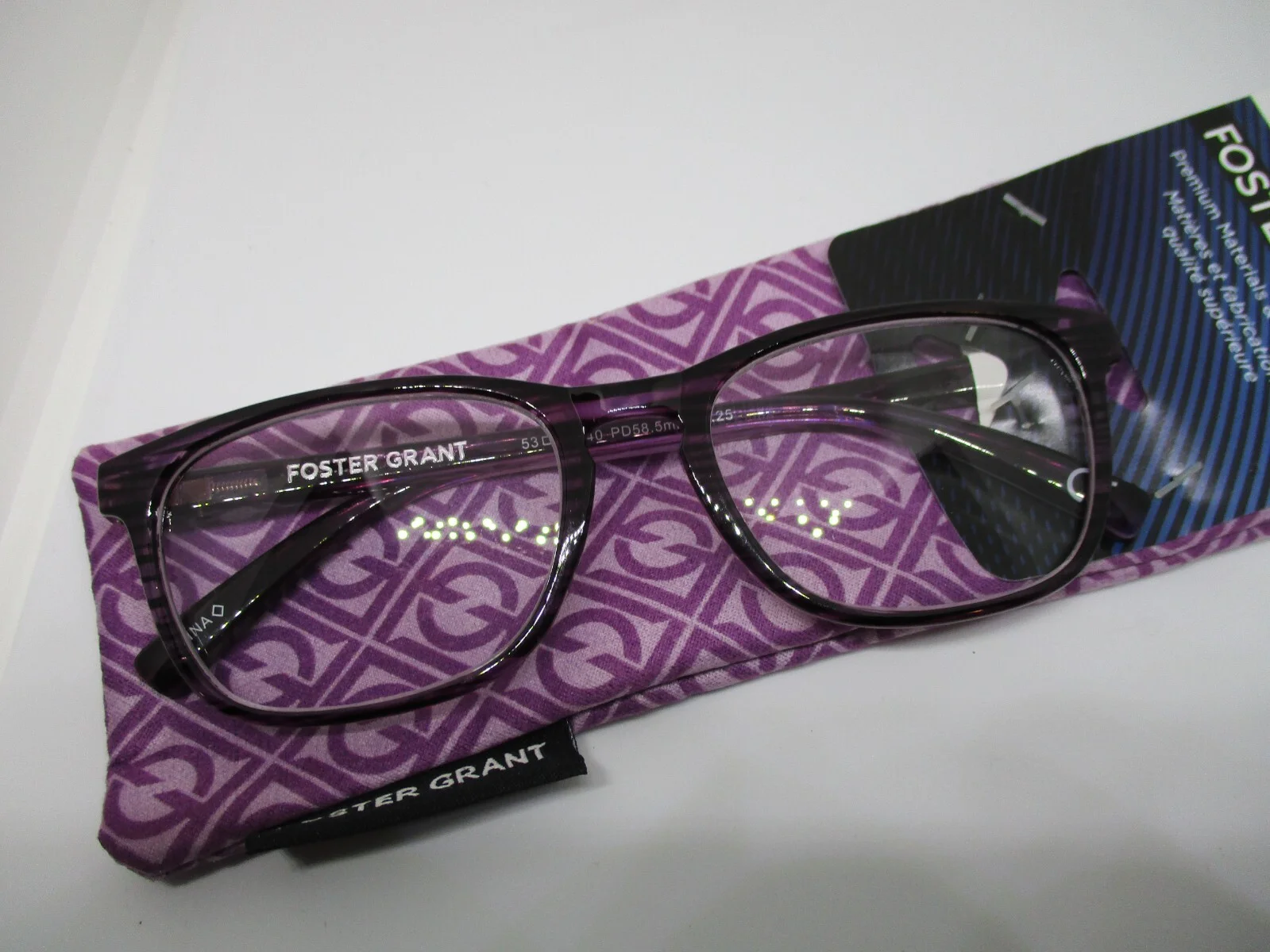 Foster Grant Magnivision Elana Purple Women Reading Glasses Multi Strength New 3