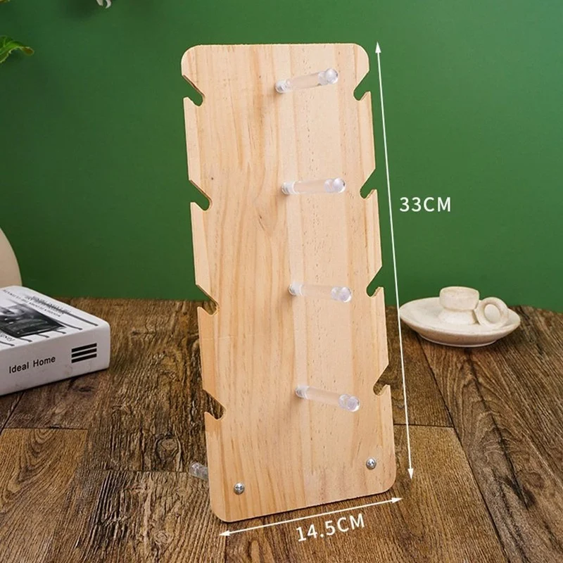 Frame Tray Solid Wood Stand Eyeglasses Organizer Shelf Sunglass Display Rack 4