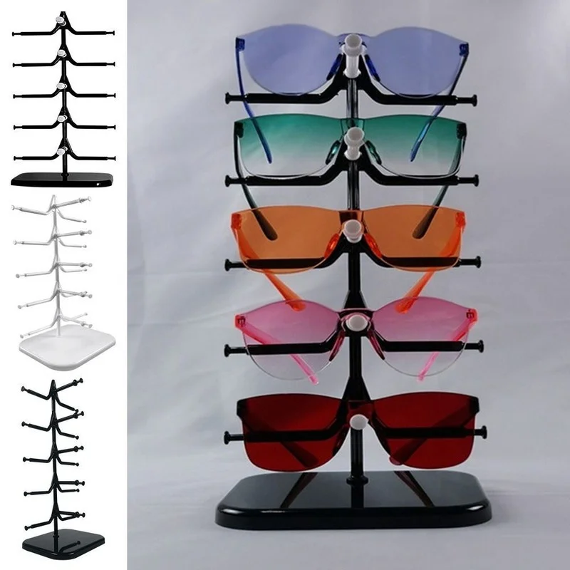 Frame Tray Wood Display Stand Eyeglasses Organizer Shelf Sunglass Holder Rack