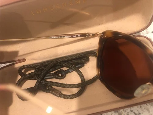 frames Eyeglass women Long Champ Paris Preowned Tortoise shell With Case Nice! 4