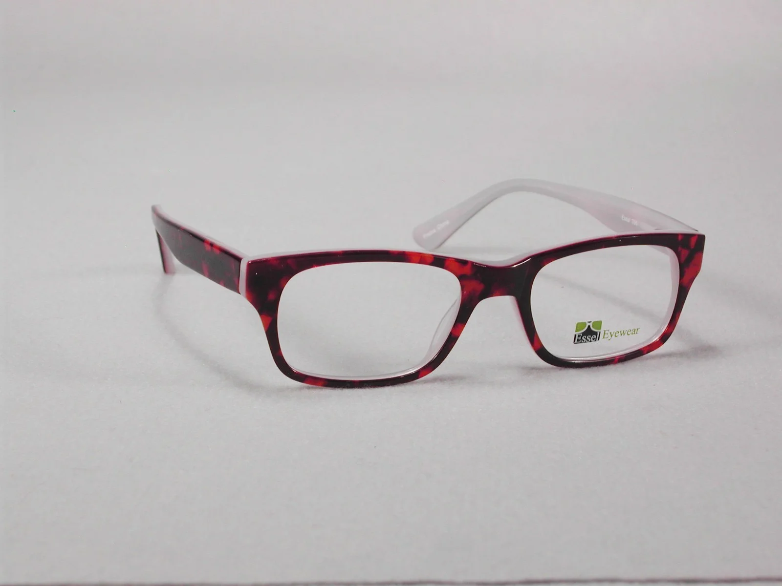 Frames Glasses Full-Rim Men Women Plastic Brown Red White Thick Chunky Square 3