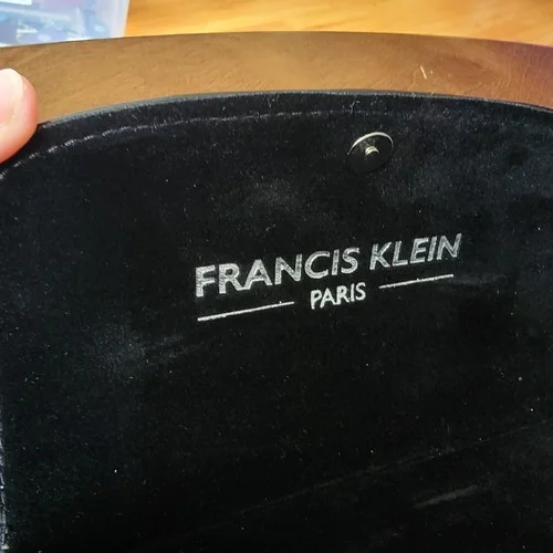 Frances Klein Eyeglasses Case and Cloth Only Black Patent Leather Bow 2