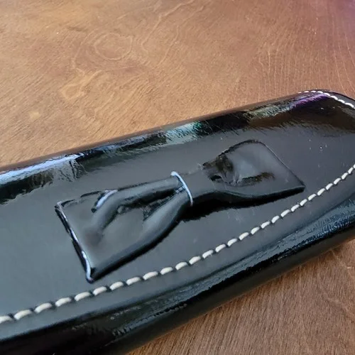 Frances Klein Eyeglasses Case and Cloth Only Black Patent Leather Bow 4