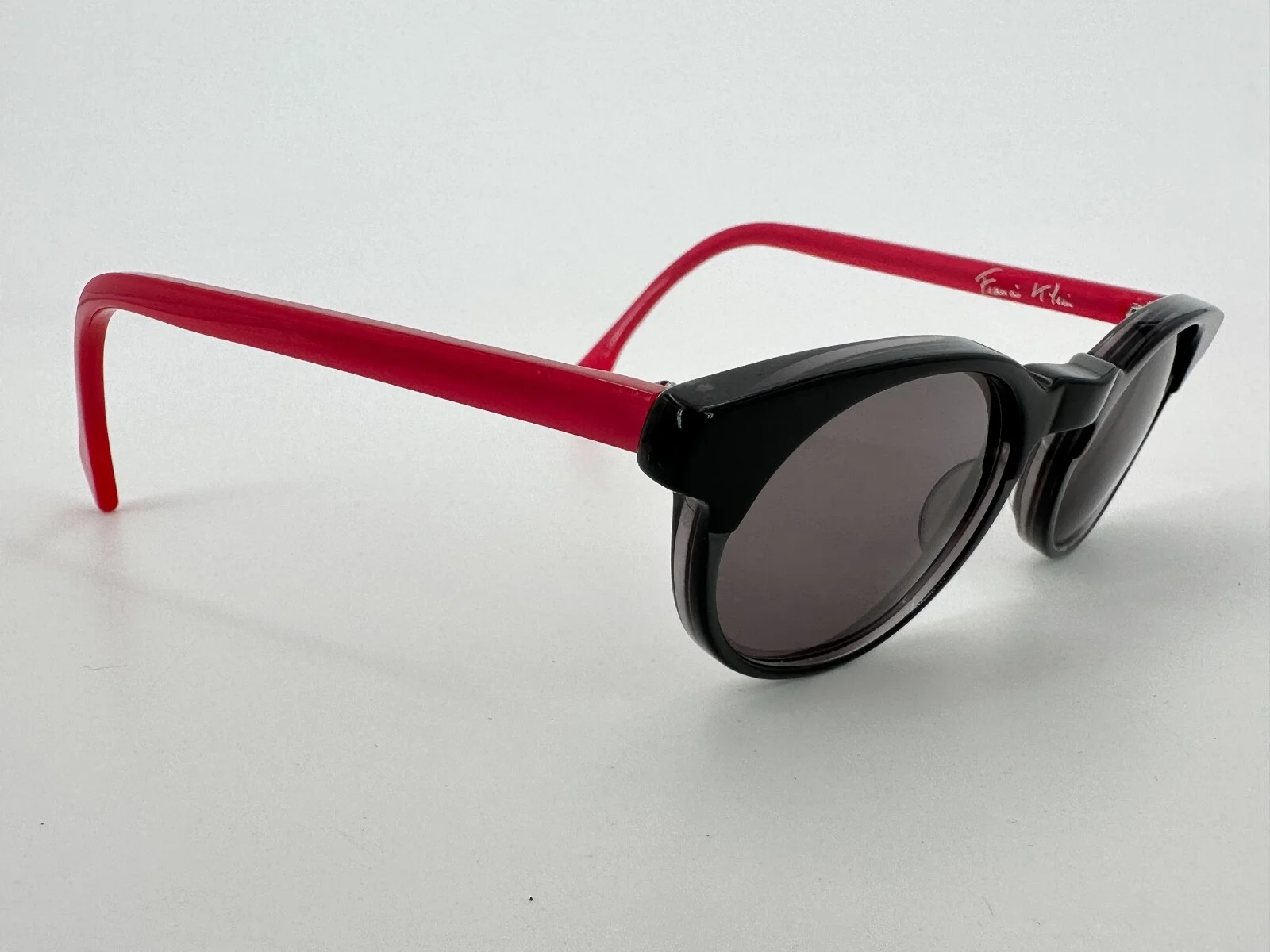 Francis Klein Dante Eyeglasses FRAME A74.A65 Pink Black Gray Cat Eye France H675