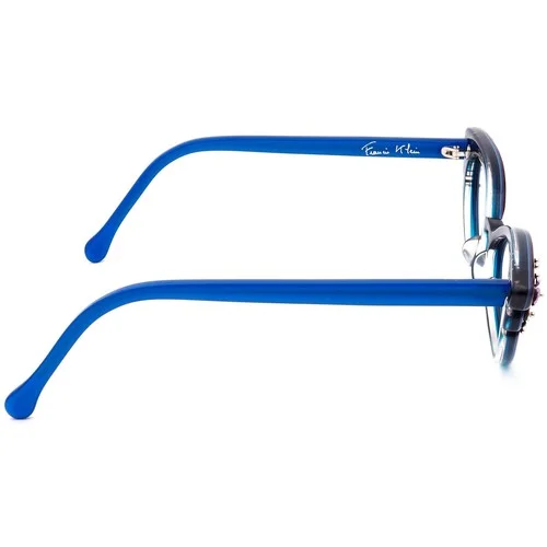 Francis Klein Eyeglasses Vierzon A80.A66 Purple/Blue/Flowers Cat Eye 53[]19 135 4