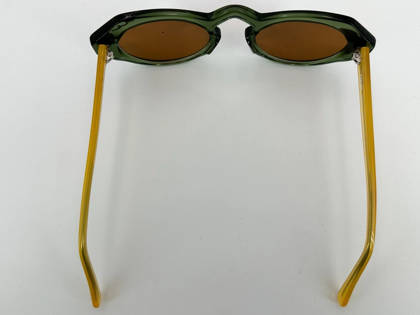 Francis Klein Panama Eyeglasses FRAMES N19.N15 Yellow Green Cat Eye France H674 4