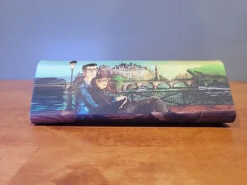Francis Klein Paris Eyeglasses Case Woman Man Sketch Magnetic Closure 2