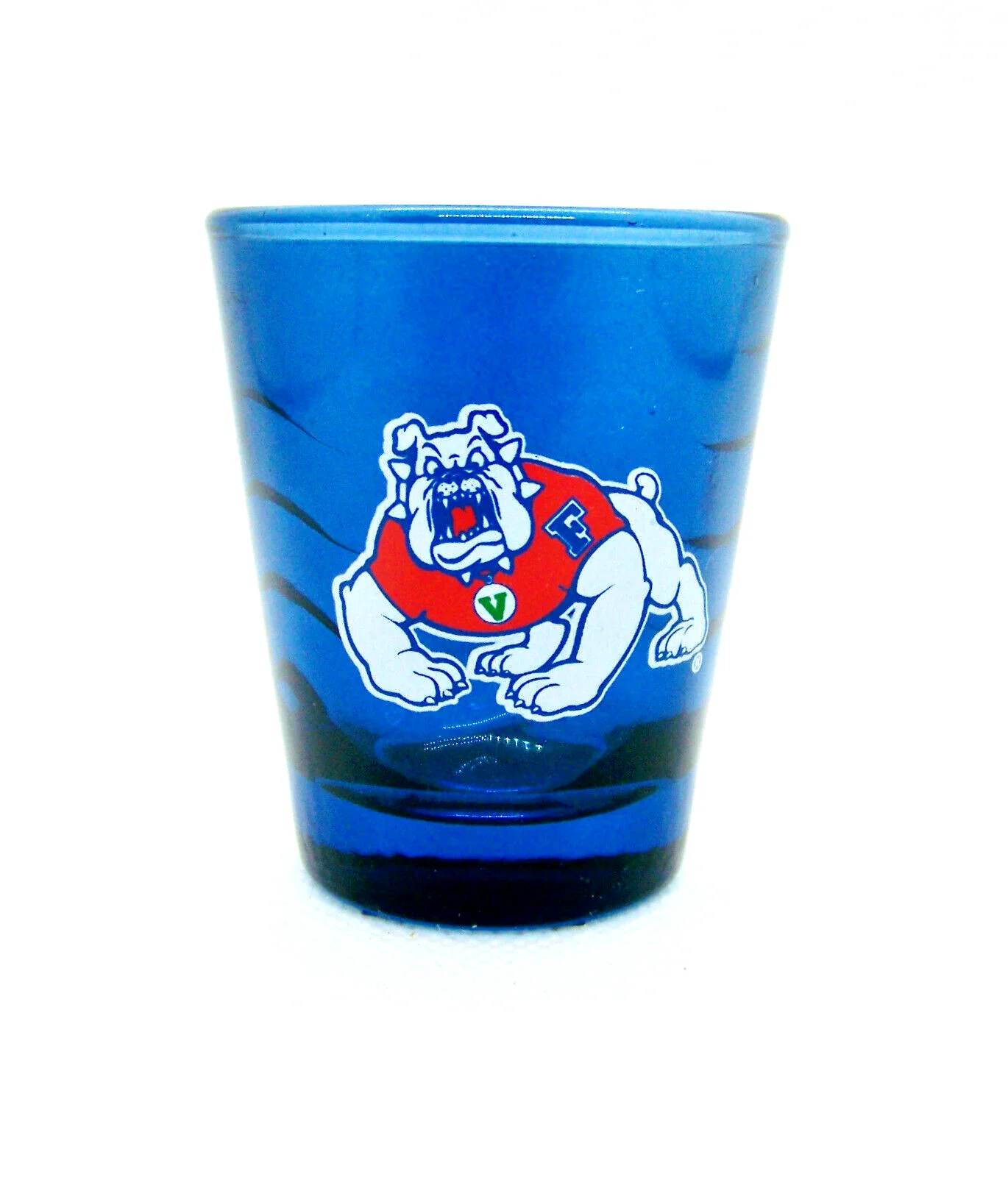 Fresno State Bulldogs NCAA 2383 Collectible Swirl Shot Glass 2 oz Blue