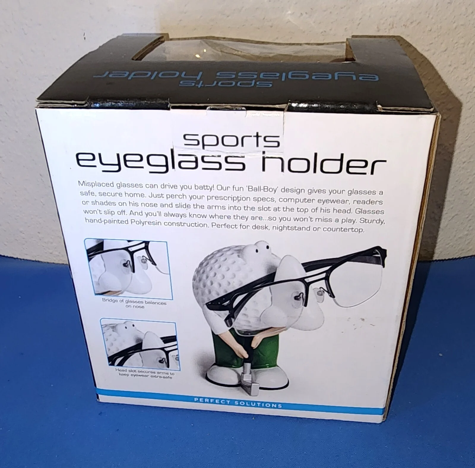 Funny Golfball Shaped Head Eyeglass Holder, Novelty, Stocking Stuffer 2