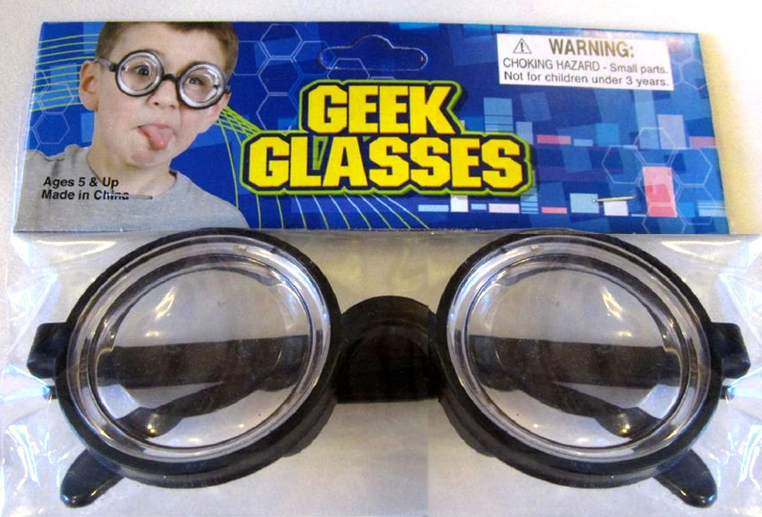 Funny Nerd Thick Lense GEEK GLASSES Professor Bookworm Cosplay Costume Accessory 3