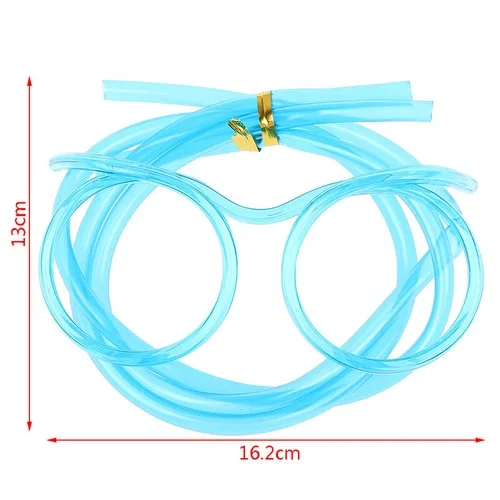 Funny Soft Glasses Straw Flexible Drinking Tube Birthday Holiday Party Accessories Plastic Drinking Straws Kids Gift 3