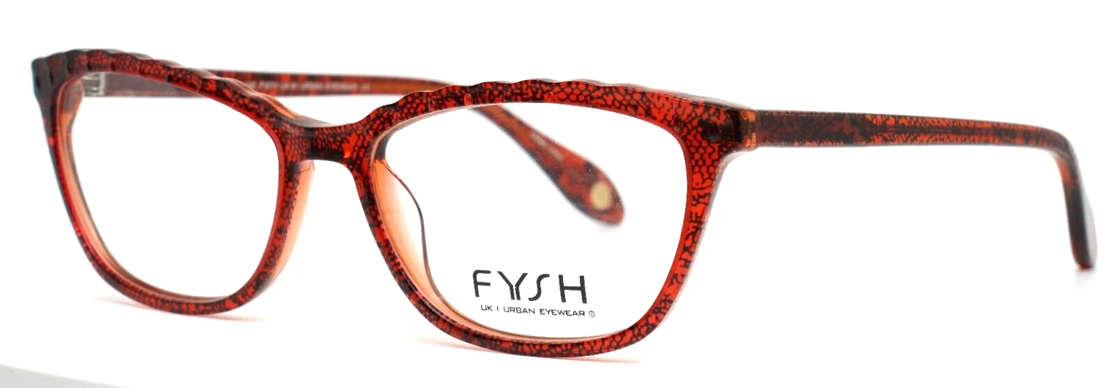 FYSH 3542 767 Berry Lace Womens Cat Eye Full Rim Eyeglasses 52-17-140 B:35