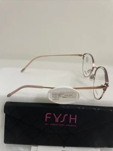 FYSH 3640 S209 Pink Rose Gold Round Metal Optical Eyeglasses Frame 51-21-140 RX 3