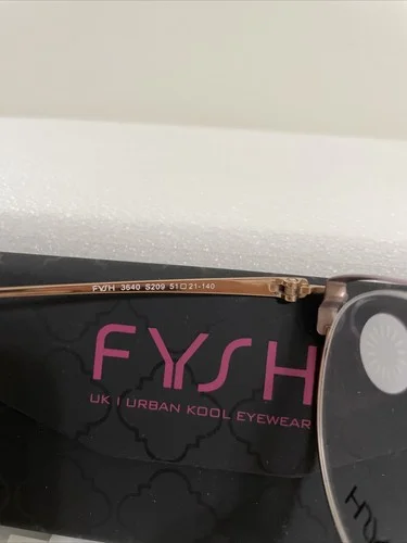 FYSH 3640 S209 Pink Rose Gold Round Metal Optical Eyeglasses Frame 51-21-140 RX 4