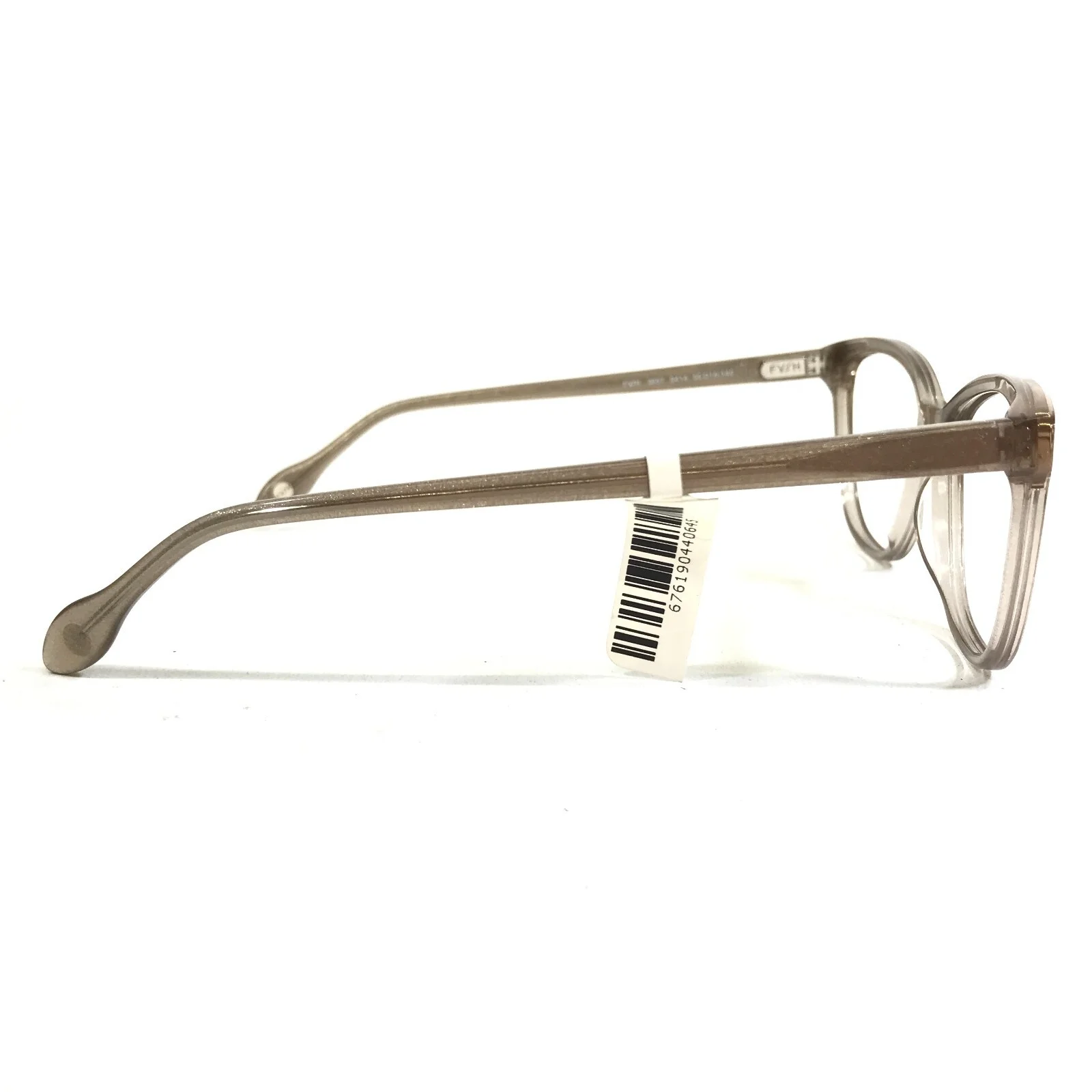 FYSH Eyeglasses Frames 3657 S414 Clear Sand Brown Gold Sparkly Cat Eye 55-15-140 4