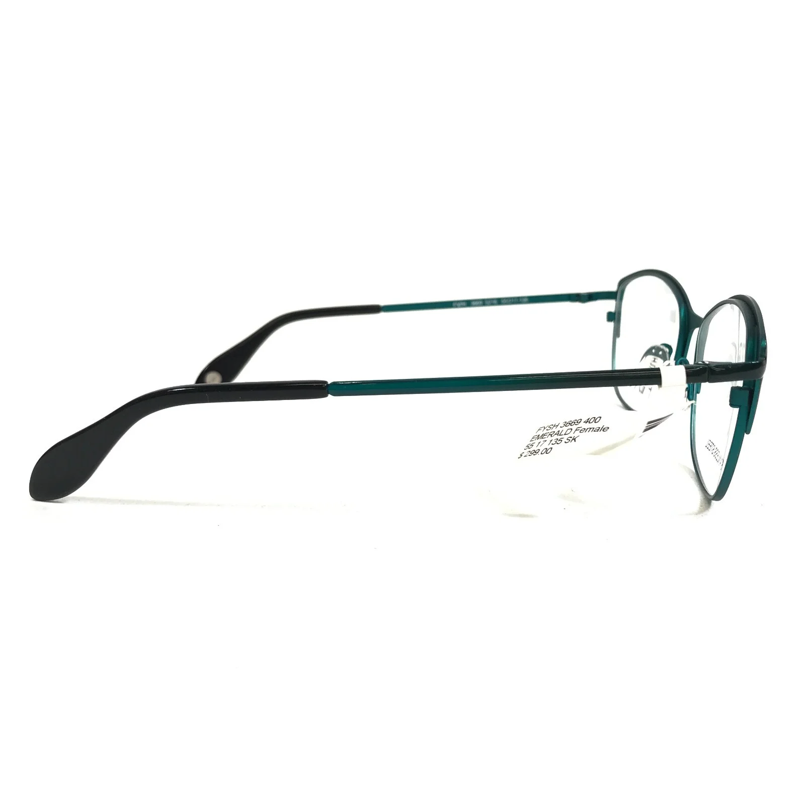 FYSH Eyeglasses Frames 3669 S216 Emerald Green Cat Eye Full Rim 55-17-135 3