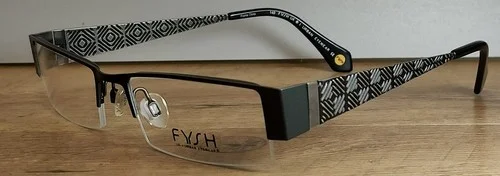 Fysh UK Urban Eyewear Eyeglasses Frames 3406 54-18-140 Gray Silver 141