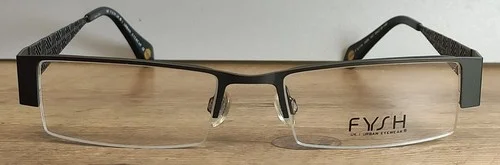 Fysh UK Urban Eyewear Eyeglasses Frames 3406 54-18-140 Gray Silver 141 2