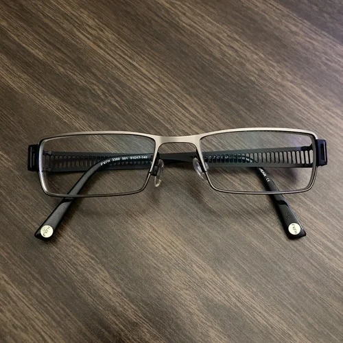 Fysh Urban Eyeglass Frames Black Silver 3389 501 51-17-140 Wire Mesh Cool Nice!